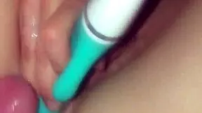 Hot milf squirts hard on vibrator toys while POV creampie fucking monster cock