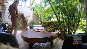 Skinny Mexican flaca rides neighbor's monster cock for cuckold fantasy cum covered