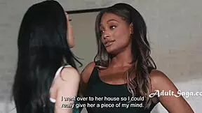 anger sparks rough pussy licking fight turning into wet lesbian group sex