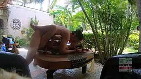 Skinny Mexican flaca rides neighbor's monster cock for cuckold fantasy cum covered