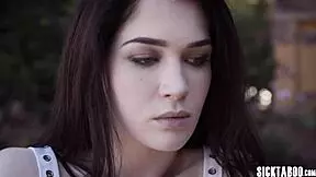 small titted babe jumps into milf threesome sucking tits and ass