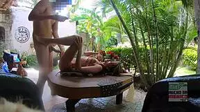 Skinny Mexican flaca rides neighbor's monster cock for cuckold fantasy cum covered