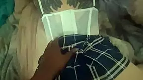 She's late for class again but somehow right on time for that classroom thrill with her guy