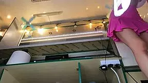 18 Yo Fierce Lady Teen Tits Bouncing No Bra Panties Upskirt at Outdoor Summer Festival Party