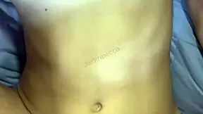 Slutty girlfriend takes missionary pounding from roommate