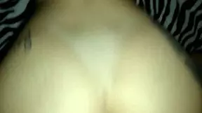 Petite amateur babe takes massive creampie despite no cum inside rule!