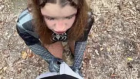 wanna see alt girl in spiderman suit fucked raw in abandoned house?