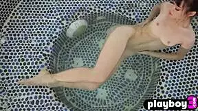 imagine petite asian teen sowan stripping outdoors revealing cute natural tits body posing