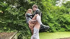 wanna see alt girl in spiderman suit fucked raw in abandoned house?