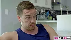 Holy shit stepbro rams big dick thru horny teen sis torn pants!! 🍆😈