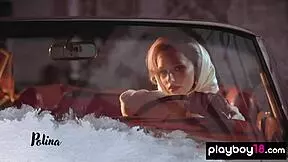 check out this glamorous blonde stripping her perfect body