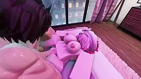 petite slut begs for my cock deep in her tight pussy right in roblox condo