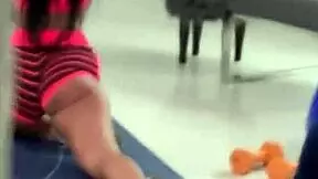 stretching my stepsister turns into pov fucking her tight pussy yoga workout