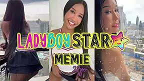 LadyboyStar Takes Tight Anal Bareback Doggystyle Then Facial Cumshot From Big Cock