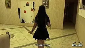 Does Stepdad's Fat Cock Soak My Pussy on Halloween?