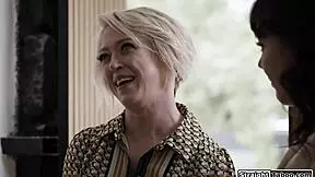 shocked wife spies husband deep in landlady's tight anal during sneaky fuck