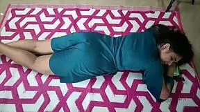 Chubby Indian housewife moans passionately kissing husband while riding his monster cock on bed