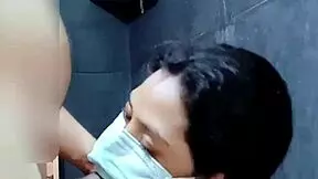 Desi boudi sneaks servant into bathroom for intense steamy fuck
