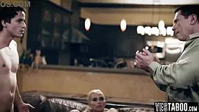 young stepson and stepdad take turns with curvy stepmom in heated encounter