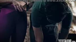 young stepson and stepdad take turns with curvy stepmom in heated encounter