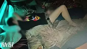 Redhead Milf and Cute Teen Wife Lick Pussy on Squeaky Hotel Bed