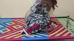 beautiful horny maid gags on cock in sloppy deepthroat session