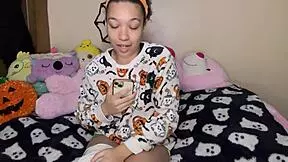 after yoga she teases her tight pussy for gym guy