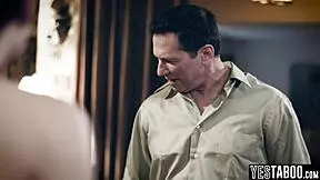 young stepson and stepdad take turns with curvy stepmom in heated encounter