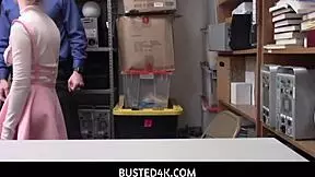 busted4k catches shoplifter athena rayne in garage punishes her tits with fucking after blowjob young american teen sex