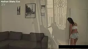 hey, petite destiny's gettin dped hard by two hung guys - quick cumshots everywhere!