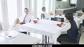 Thick stepmom rides petite stepson dick during chores 🔥🍑