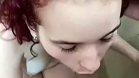 pov you slam this young redhead stepsis savage in shower doggystyle cowgirl cumshot?