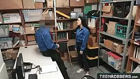 Petite 18+ monica sage dares officer to fulfill his taboo fantasy ride at work 😏🚔💦