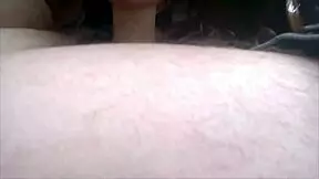 slut strips in car then swallows huge cum load?