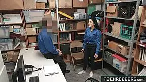 Petite 18+ monica sage dares officer to fulfill his taboo fantasy ride at work 😏🚔💦
