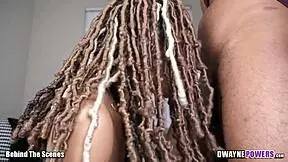 Black Cock Explodes In Ebony's Hungry Mouth!