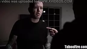 Blonde teen gangbanged in all holes by masked thugs?