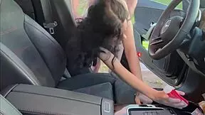 18yo stepsister begs for rough car fuck acting like total bitch in heat