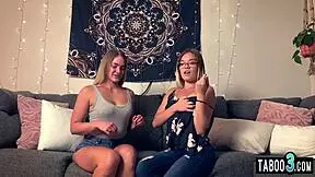 blonde skinny teens katie kush kenzie madison scissor n lick trimmed pussies in taboo cunilingus frenzy