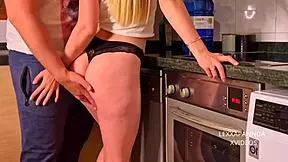 Blonde teen begs for hard cock deep in tight pussy creampie doggystyle.