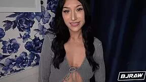 alexa chained deepthroats huge cock cum facial