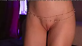 Ever seen a tall curvy blonde tease shaved tight pussy?