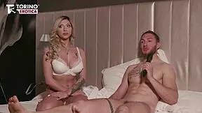 yo sandro's all nervous for his first porn casting interview with big tits amateurs