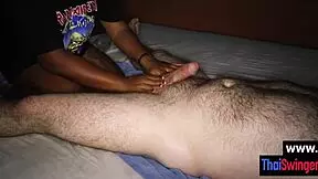 asian teen ja gives blowjob rides cowgirl post big dick massage