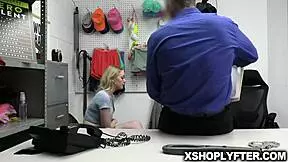 Teen Shoplifter Marilyn Johnson Bent Over for Mike Mancini's Hardcore Anal Cavity Search