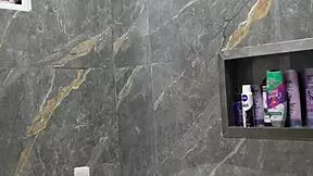 brazilian latina babe shakes ass dances then showers solo