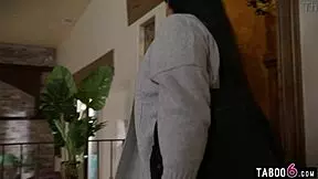 Wife watches husband bend petite teen Coco Lovelock over for doggystyle pounding