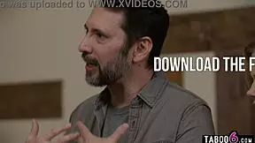 Wife watches husband bend petite teen Coco Lovelock over for doggystyle pounding