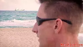 BDSM maledom binds tattooed teen for rough cowgirl riding punishment in dorm