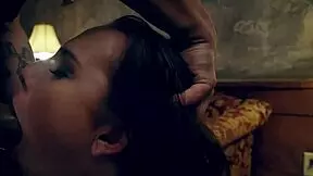 BDSM maledom binds tattooed teen for rough cowgirl riding punishment in dorm